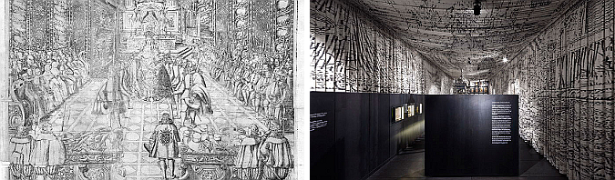 atmósfera textil - occidents museum, printed curtain