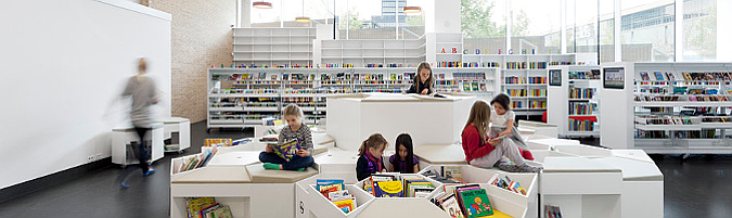 Ørestad School and Library, interior design